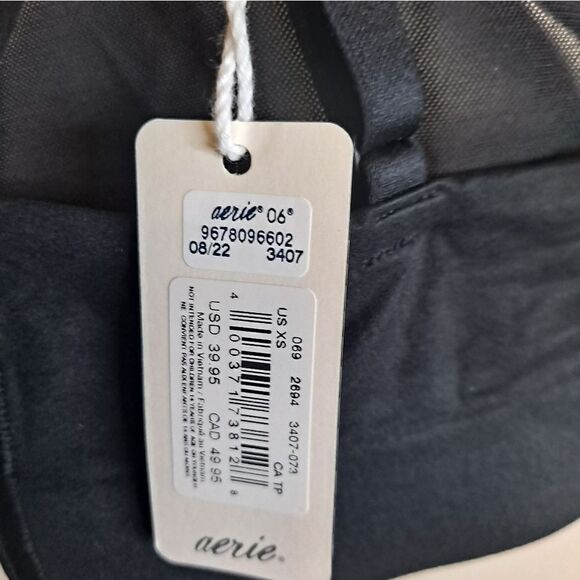 Aerie Smoothez Black Mesh Unlined Bralette Size XS - Picture 4 of 7